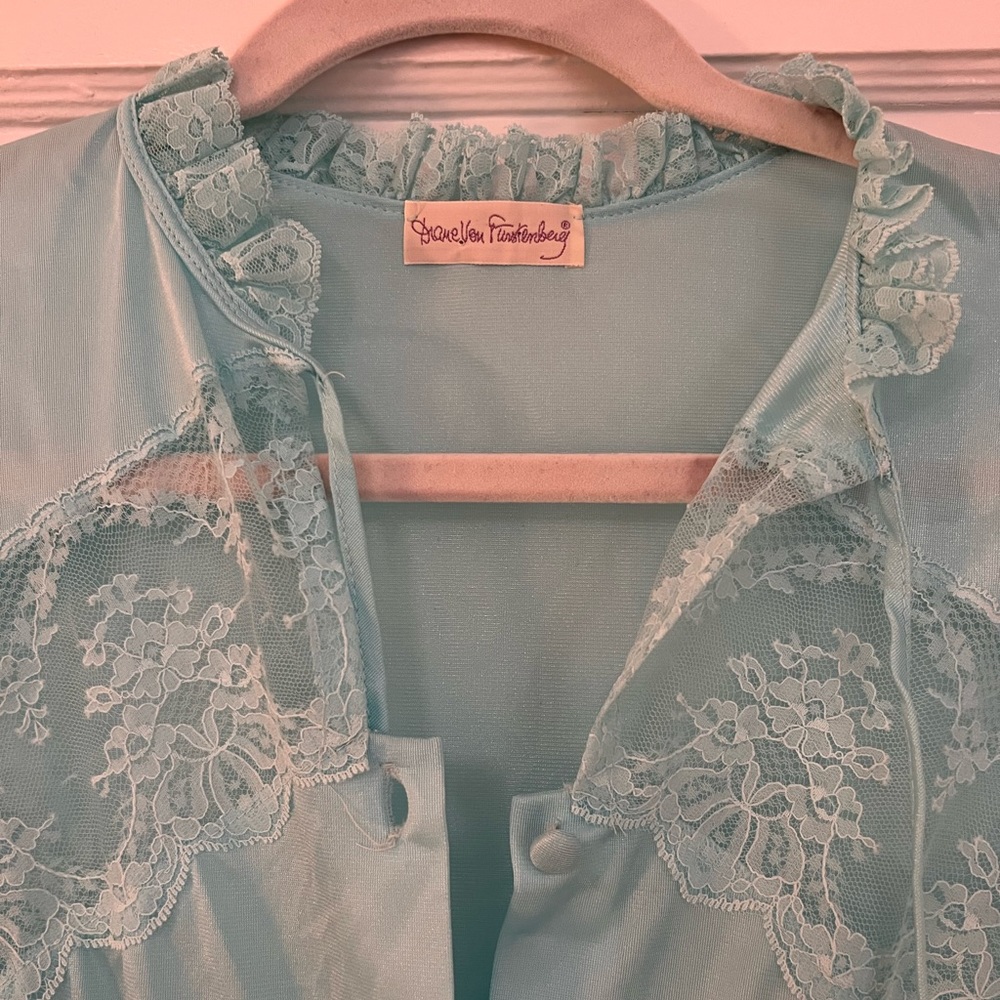 Diane Von Furstenberg long blue sleepwear